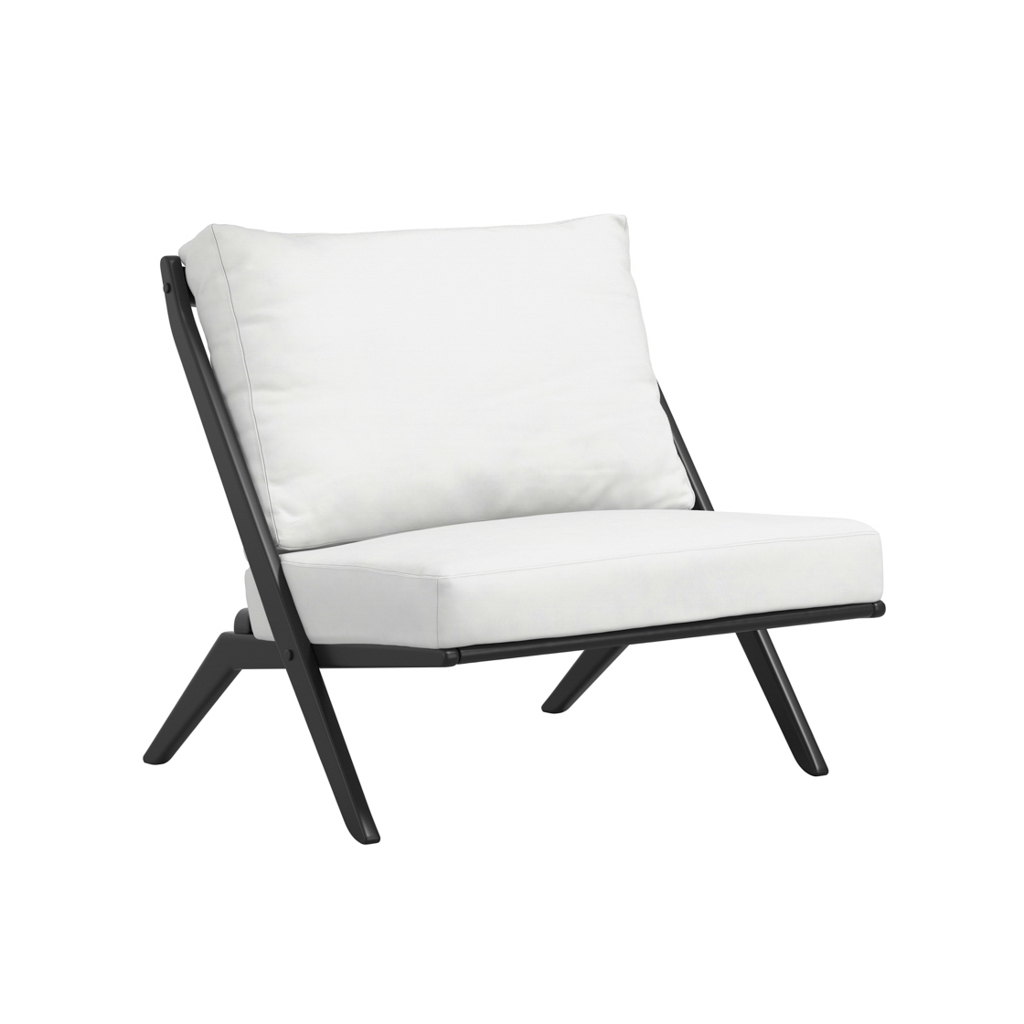 Aspen White and Black Chair