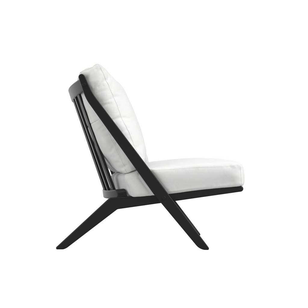 Aspen White and Black Chair