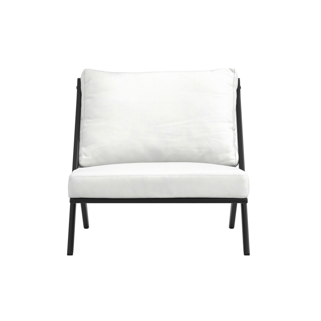 Aspen White and Black Chair