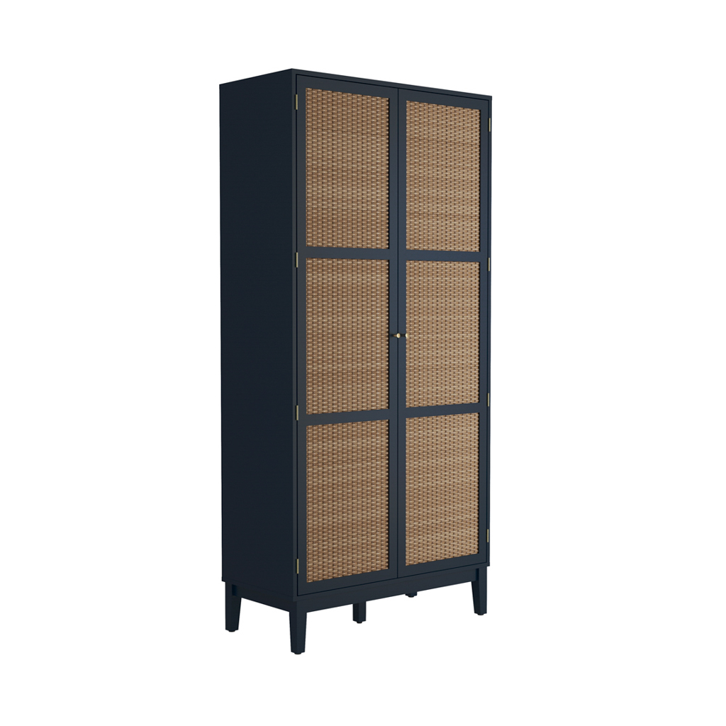 Bordeaux Berlin Blue 2 Door Wardrobe