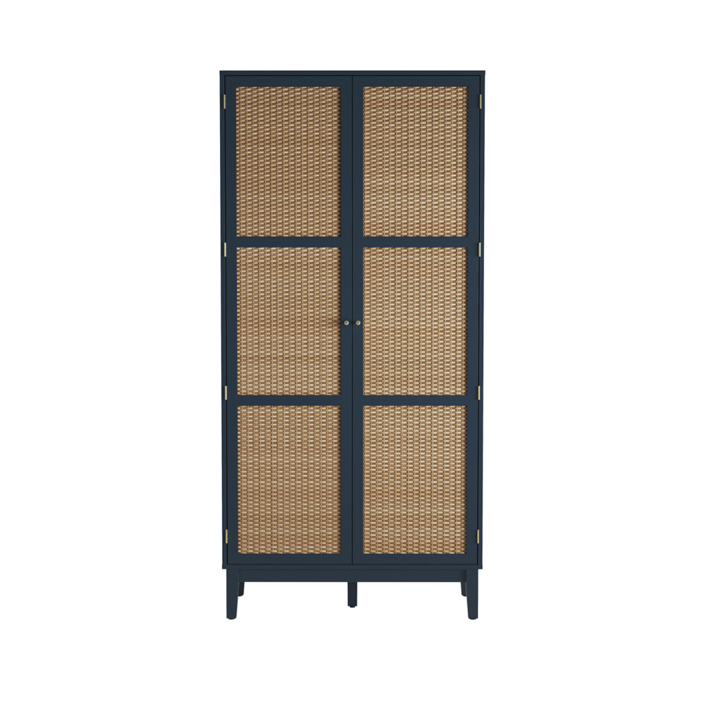 Bordeaux Berlin Blue 2 Door Wardrobe