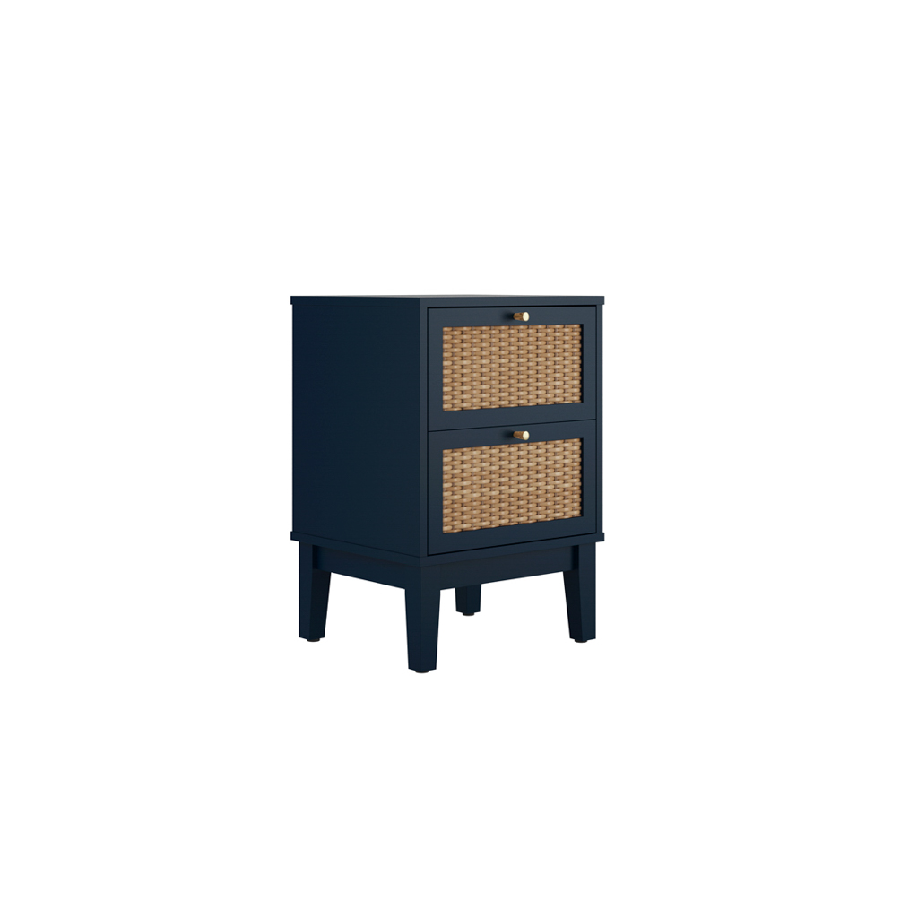 Bordeaux Berlin Blue Bedside Cabinet