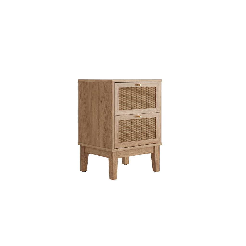 Bordeaux Oak Bedside Cabinet