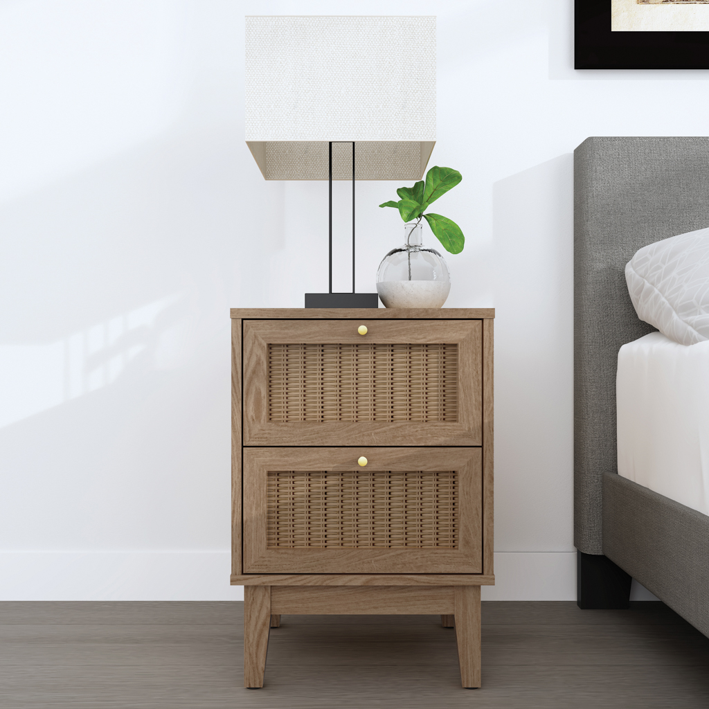 Bordeaux Oak Bedside Cabinet