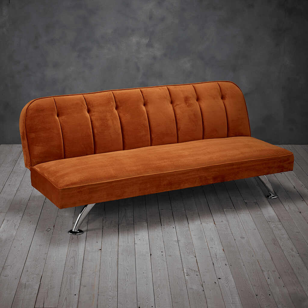 Brighton Orange Sofa Bed