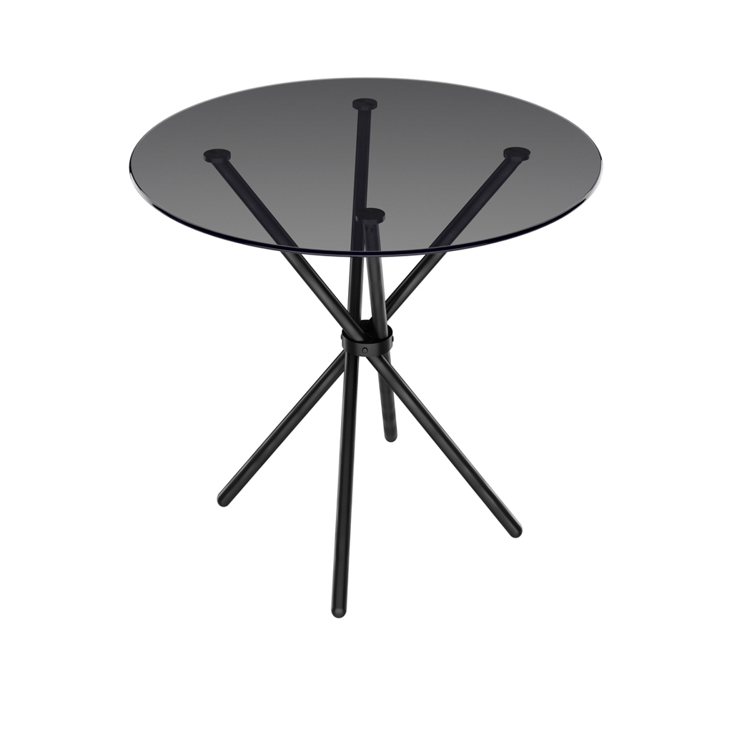 Casa Glass & Black Dining Table