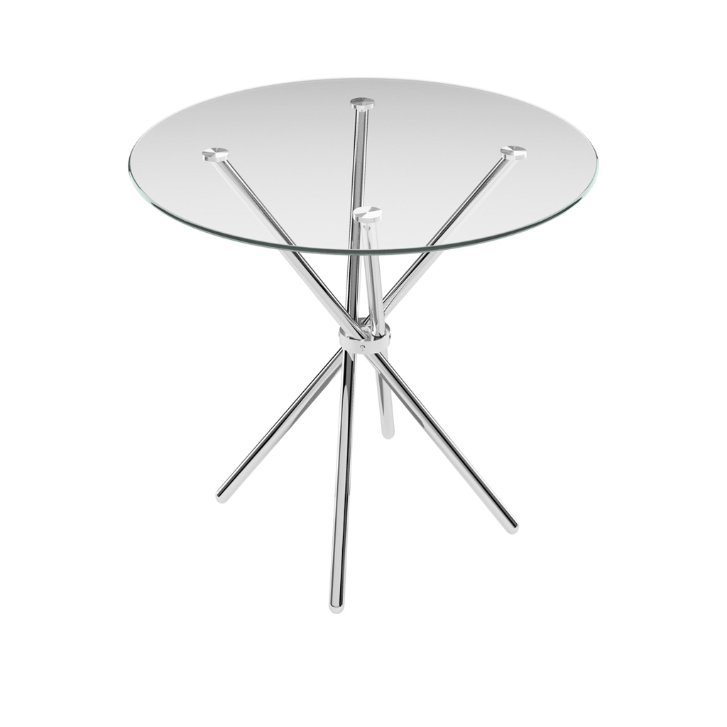 Casa Glass & Silver Dining Table