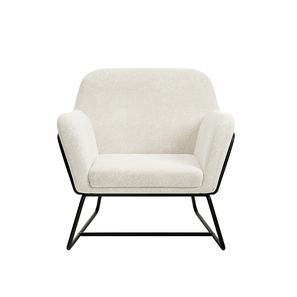 Charles Ivory Boucle Chair