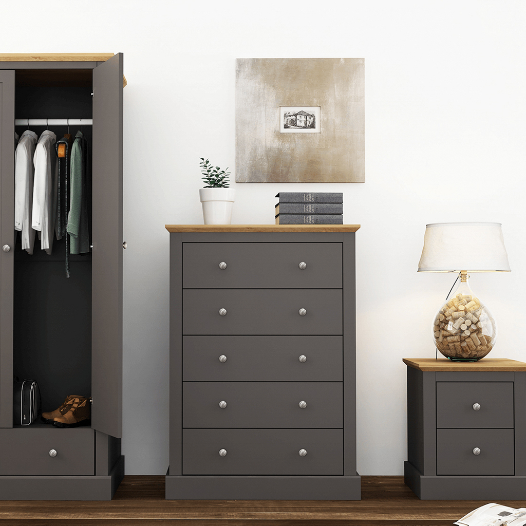 Devon Charcoal Chest of Drawers