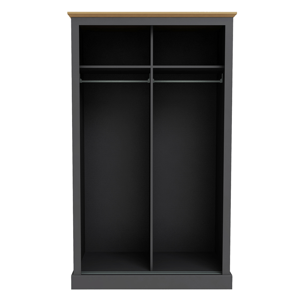 Devon Charcoal Double Sliding Wardrobe