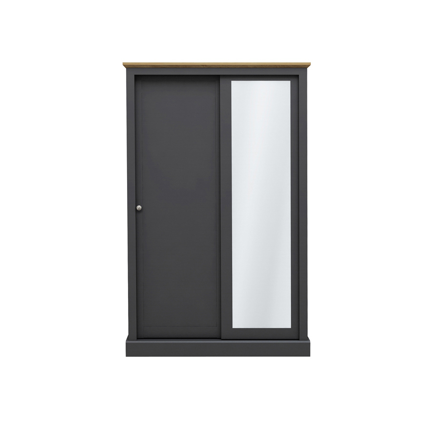 Devon Charcoal Double Sliding Wardrobe