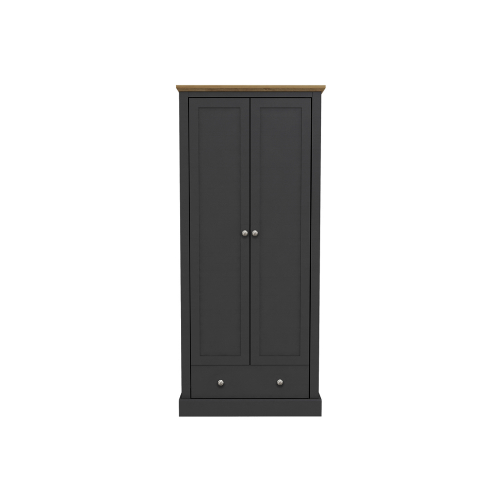 Devon Charcoal Double Wardrobe