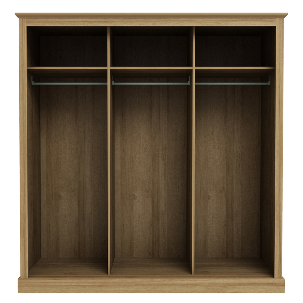 Devon Oak Triple Sliding Wardrobe