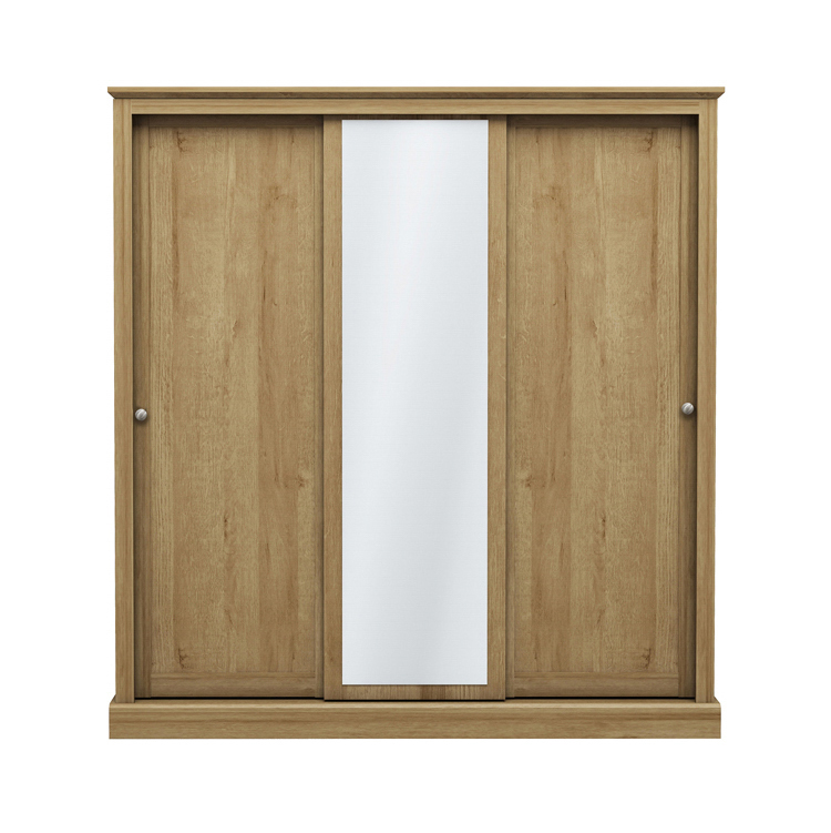 Devon Oak Triple Sliding Wardrobe