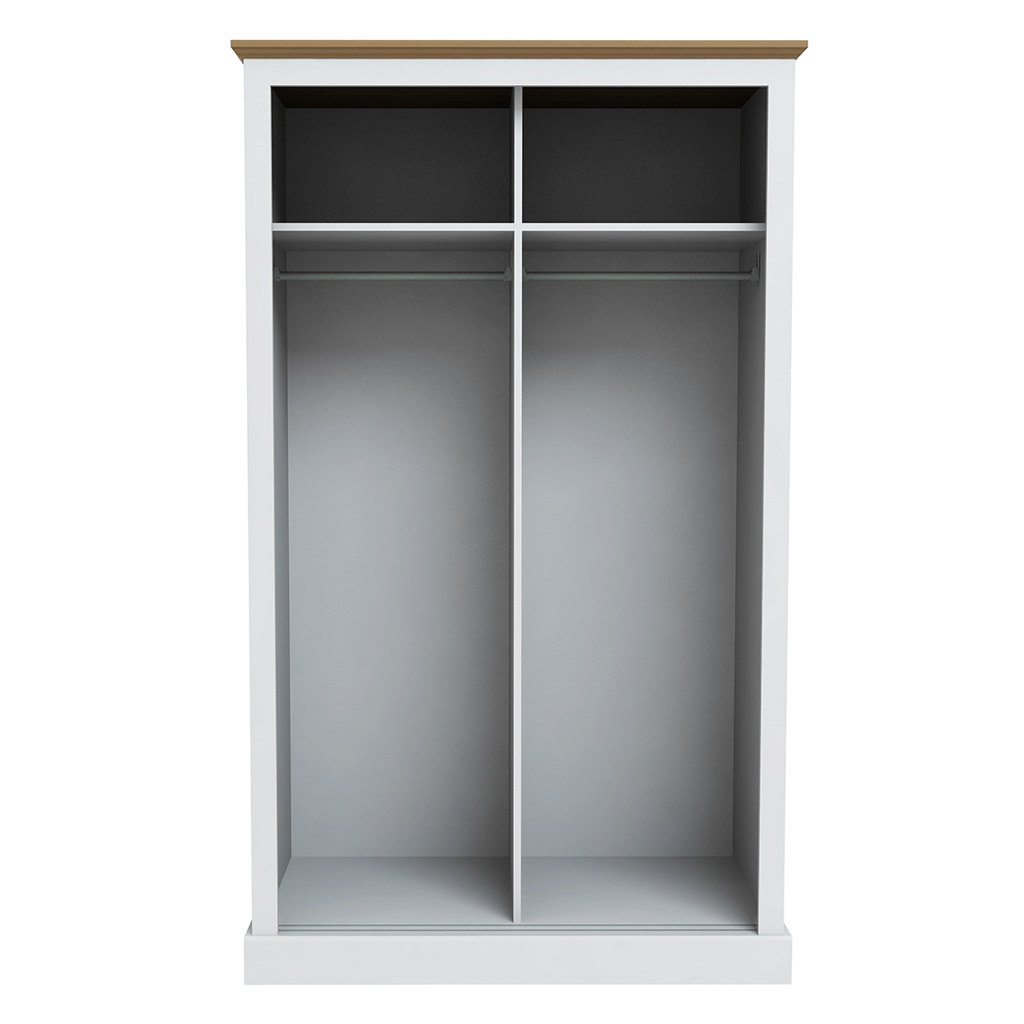 Devon White Double Sliding Wardrobe