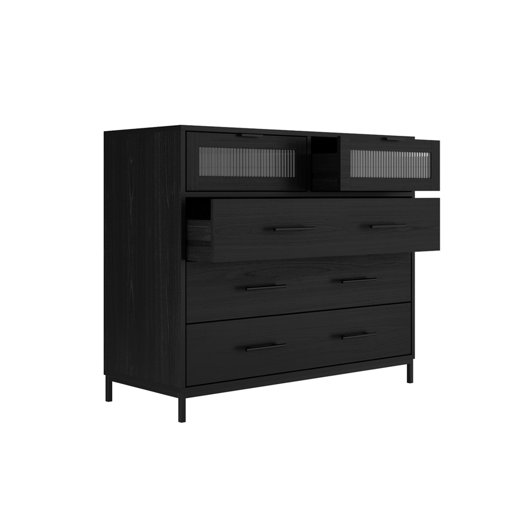 Edison Black Chest of Drawers