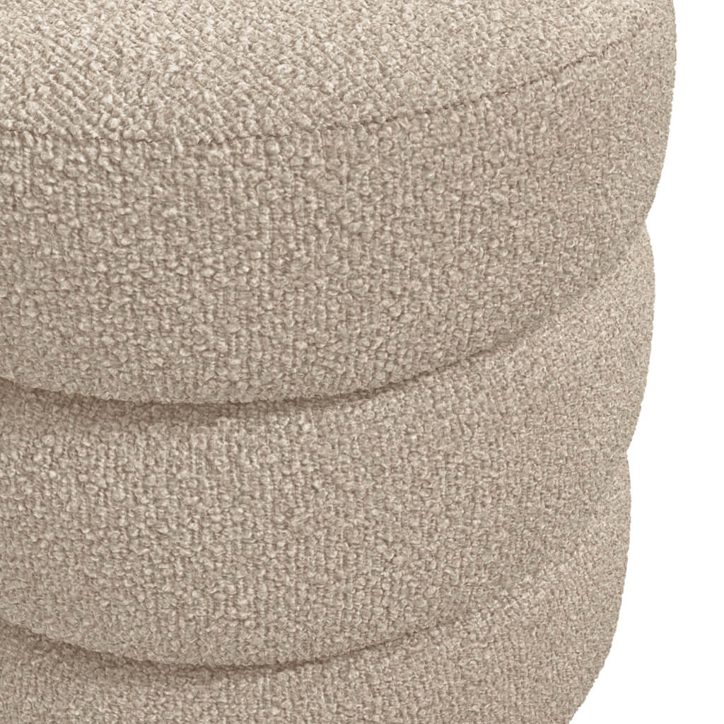 Emi Buff and Black Pouffe