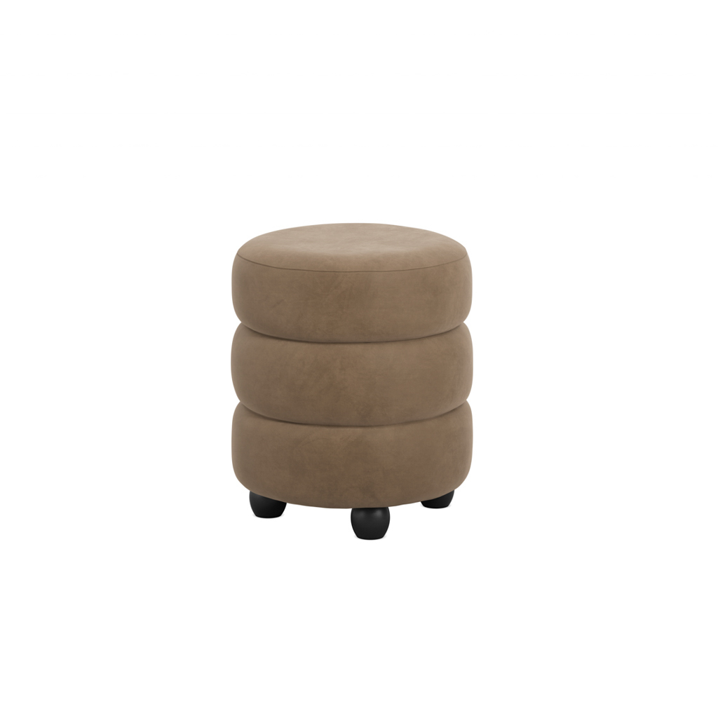 Emi Mole and Black Pouffe