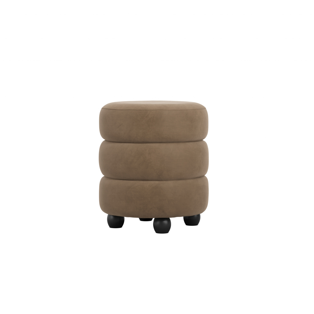 Emi Mole and Black Pouffe