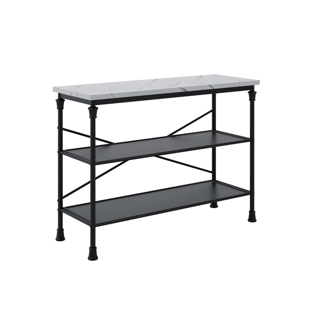 Fairmont Marble & Black Console Table