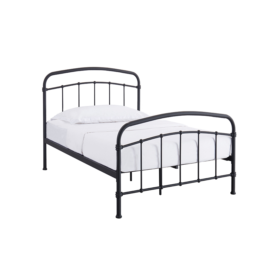 Halston Black Single Bed