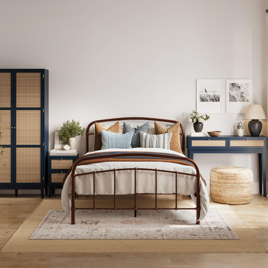 Halston Copper Double Bed