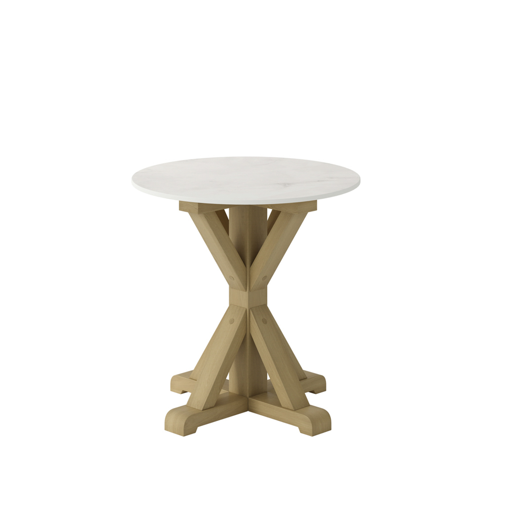 Harrow Stone & Latte Side Table