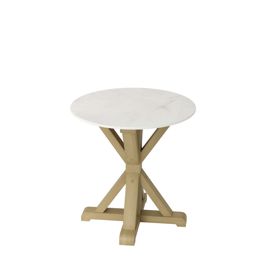 Harrow Stone & Latte Side Table