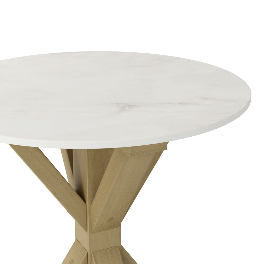 Harrow Stone & Latte Side Table