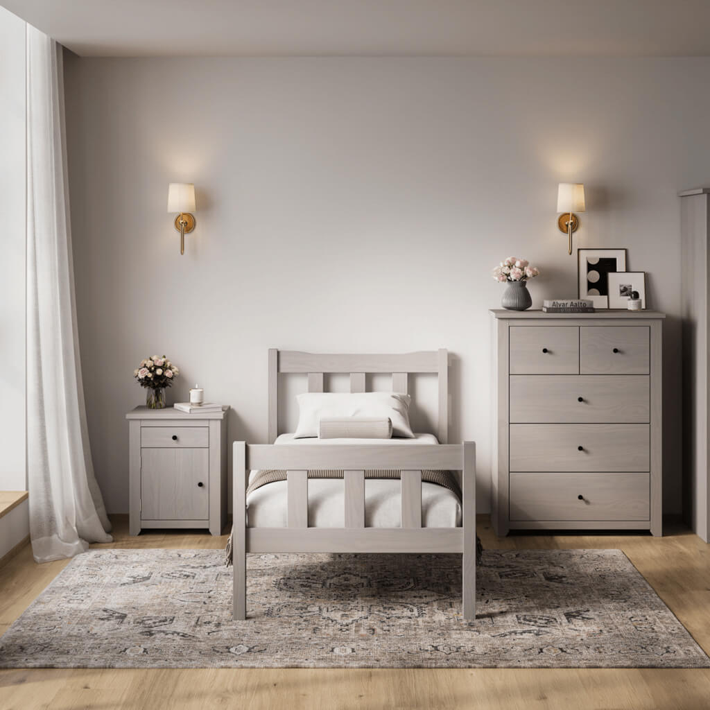 Havana Grey Single Bed