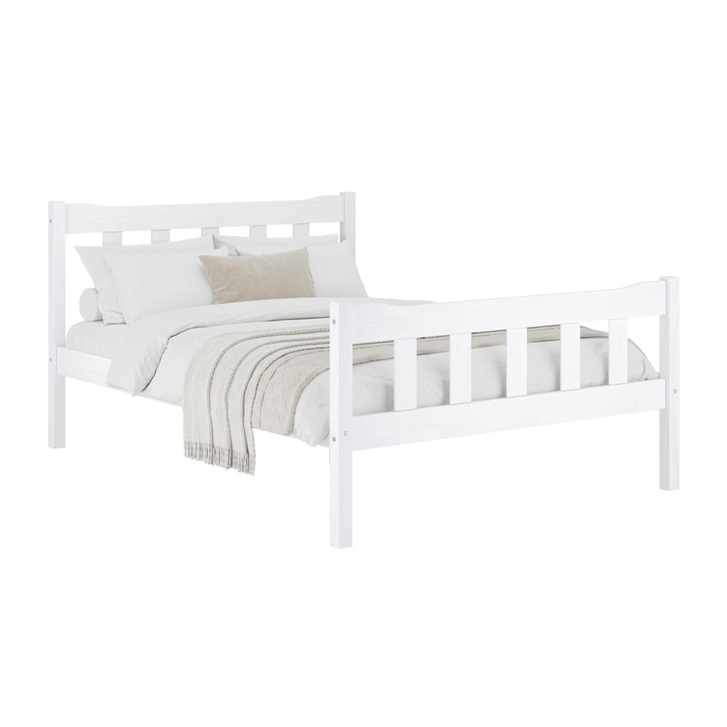 Havana White Double Bed