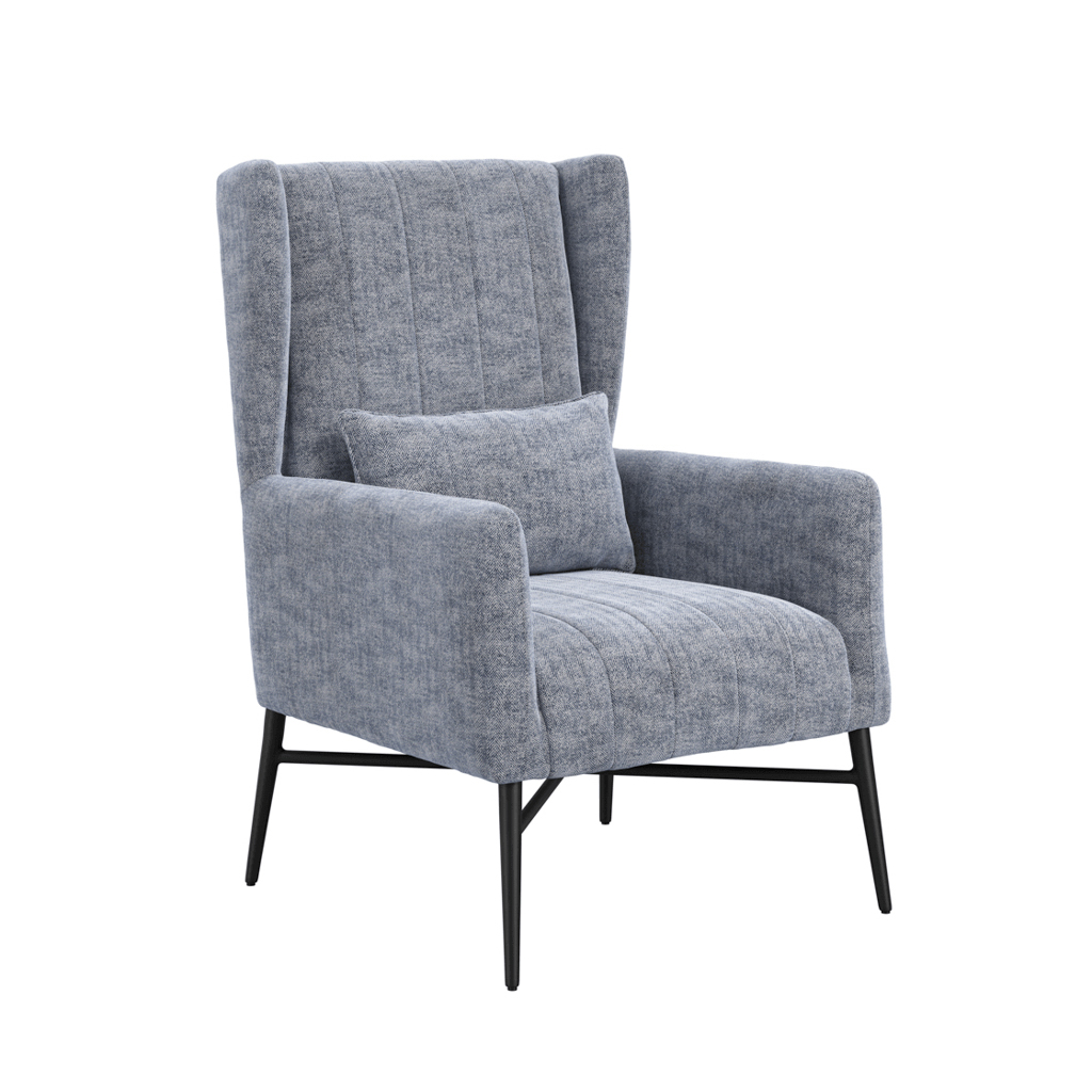 Henley Navy Herringbone Chair