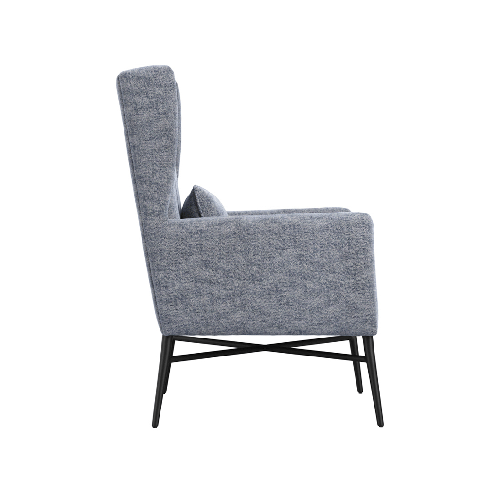 Henley Navy Herringbone Chair