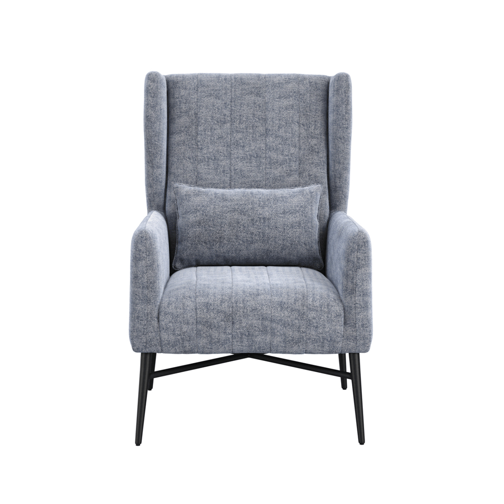 Henley Navy Herringbone Chair