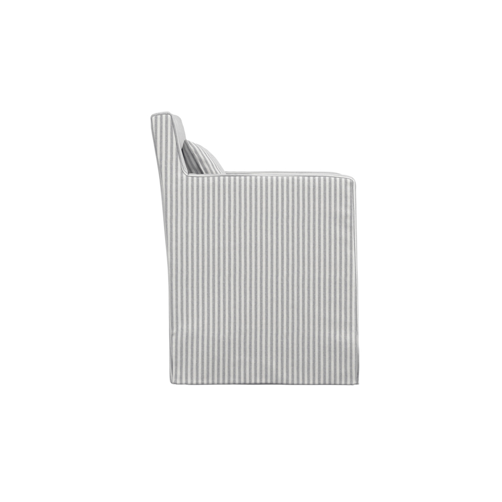 Hettie Grey Stripe Chair