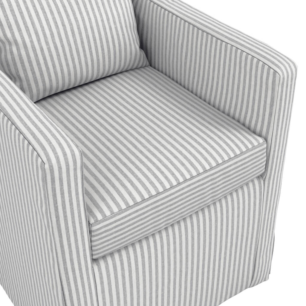 Hettie Grey Stripe Chair