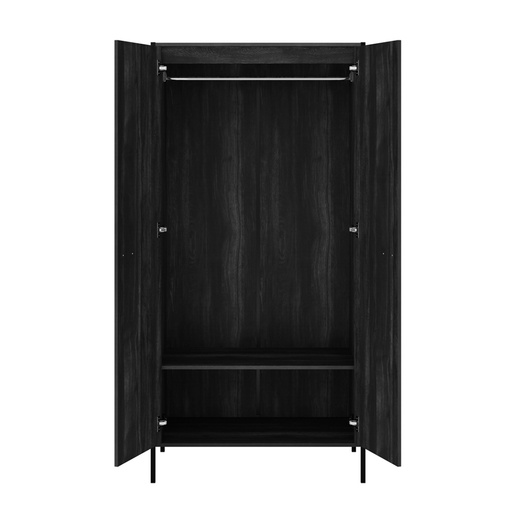 Hoxton Black 2 Door Wardrobe