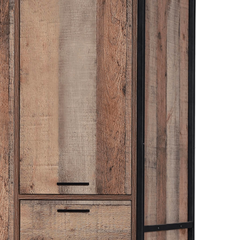 Hoxton Distressed Oak Effect Triple Wardrobe