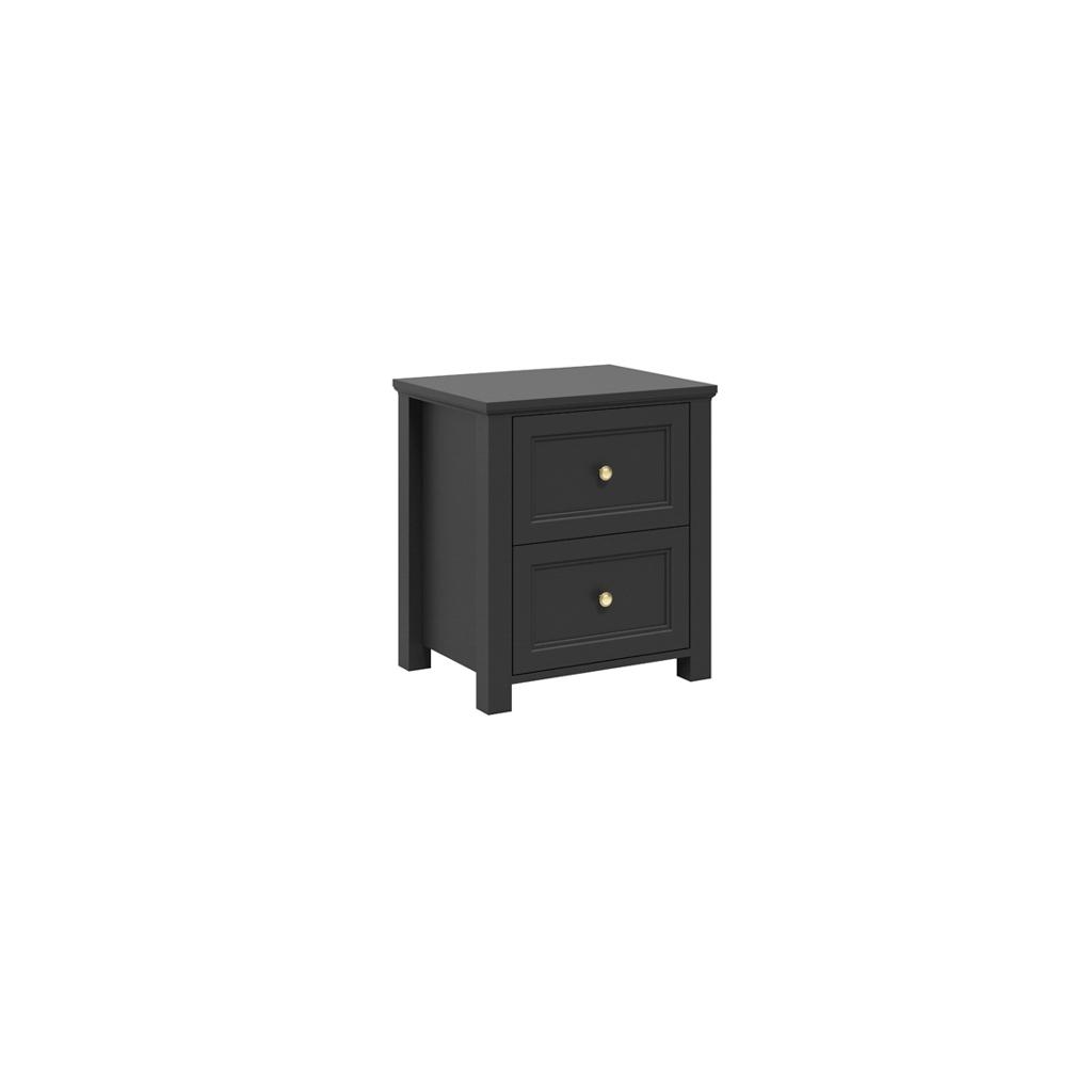 Ives Black Bedside Cabinet