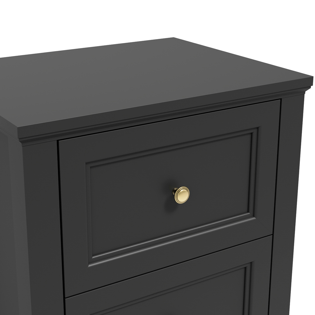 Ives Black Bedside Cabinet