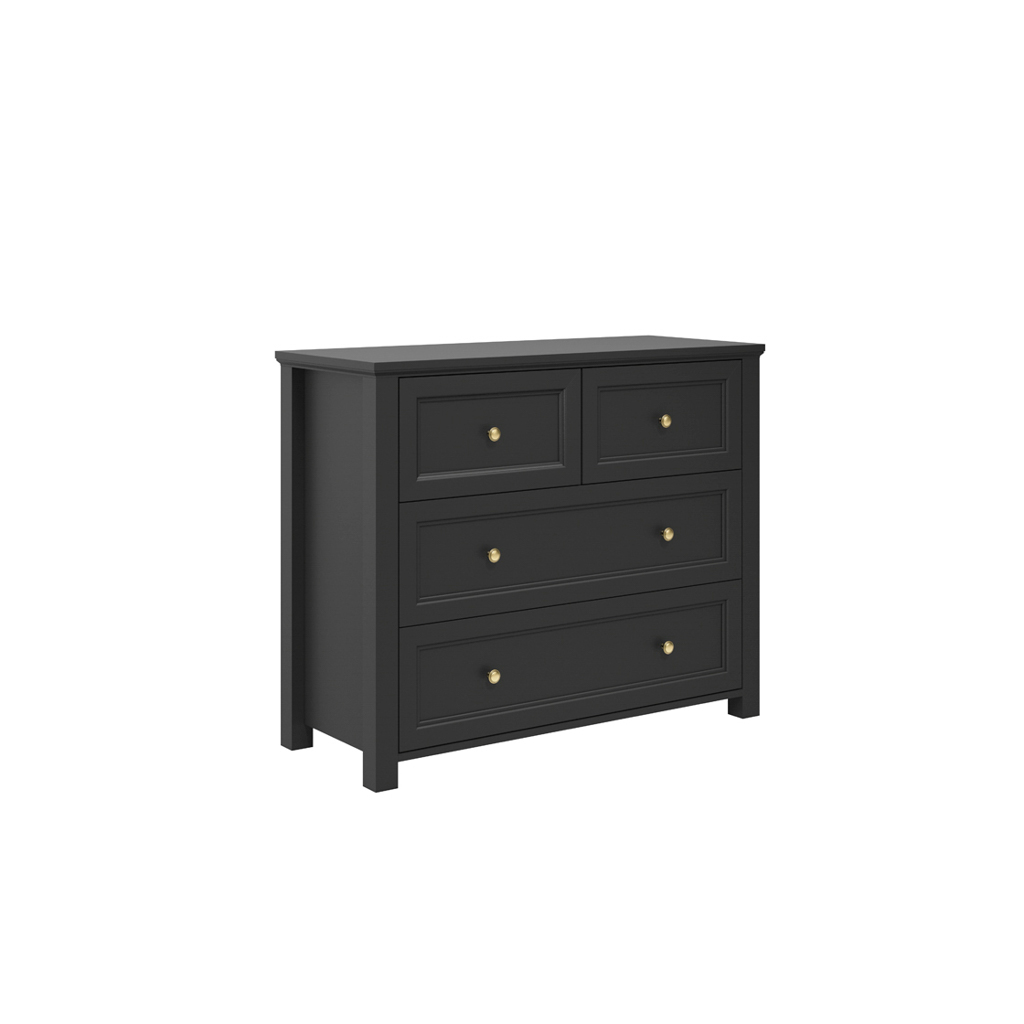 Ives Black Chest of Drawers