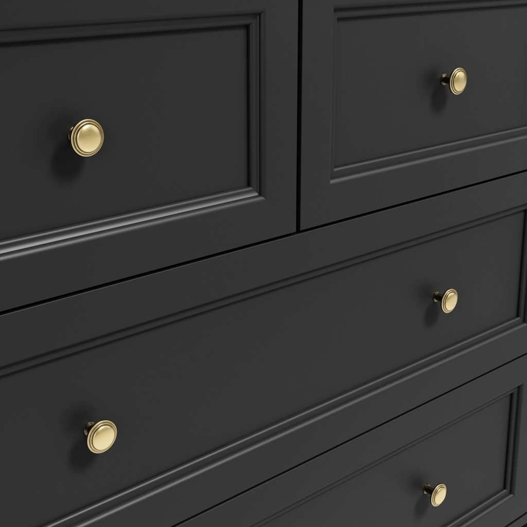 Ives Black Chest of Drawers