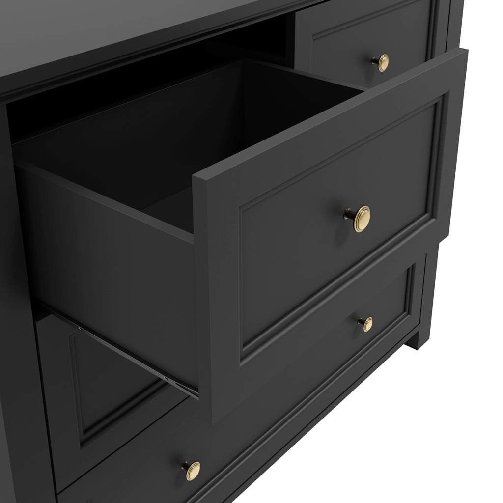 Ives Black Chest of Drawers