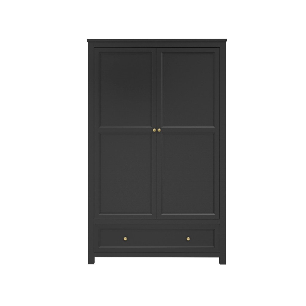 Ives Black Double Wardrobe