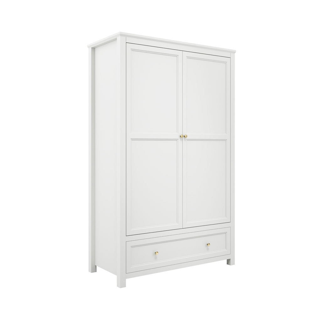 Ives White Double Wardrobe