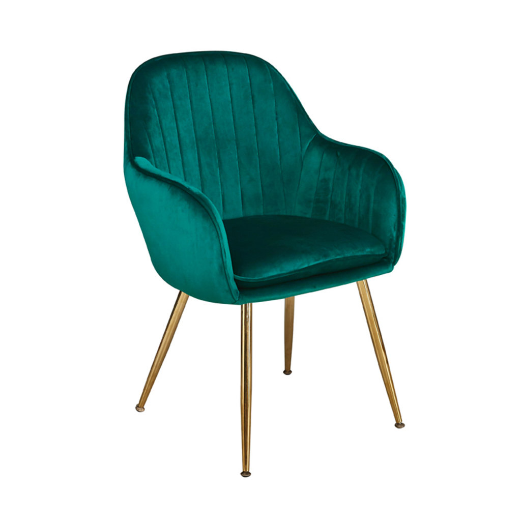 Lara Forest Green & Gold Dining Chairs