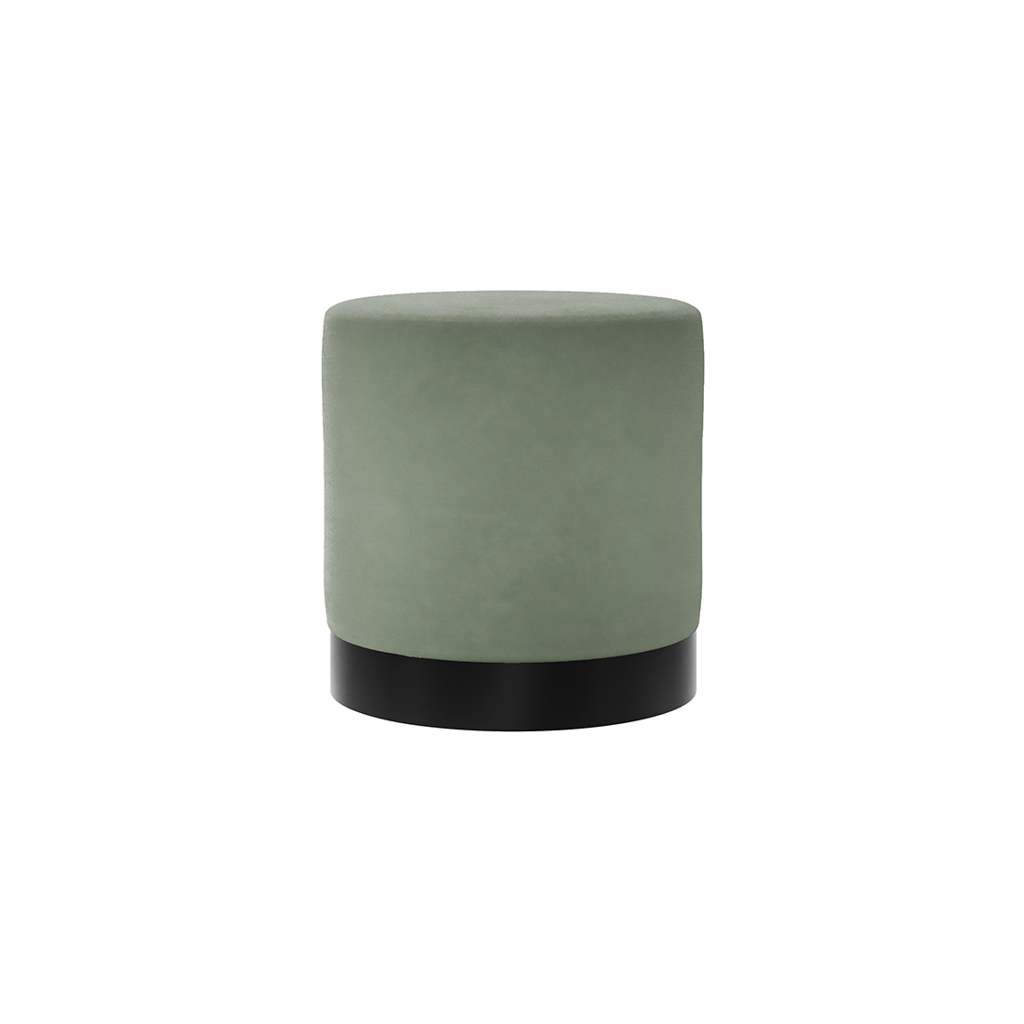 Lara Sage Velvet Small Pouffe