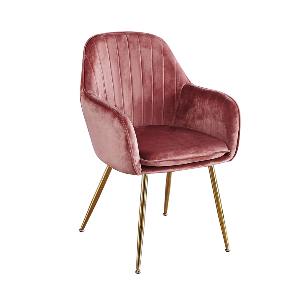 Lara Vintage Pink & Gold Dining Chairs