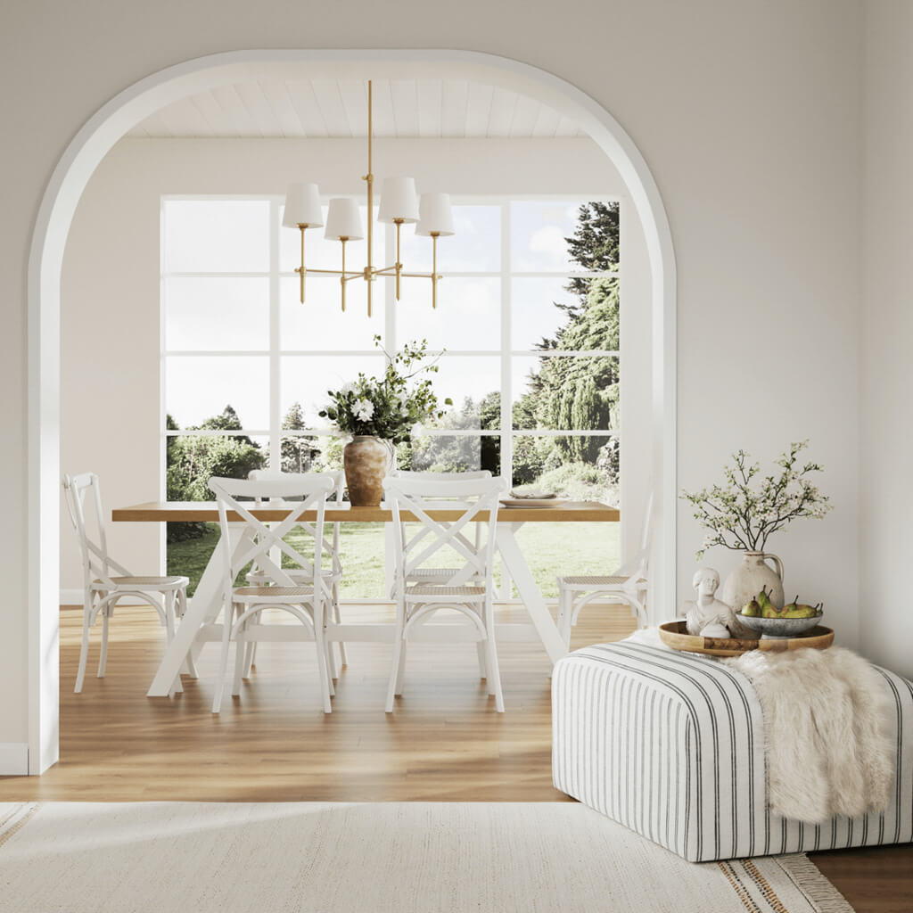 Nantucket Latte & White Dining Table