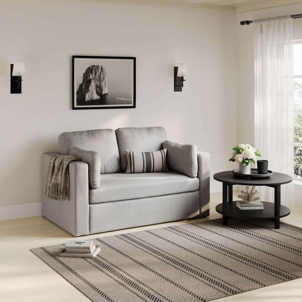 Newport Light Grey 2 Seater Sofa